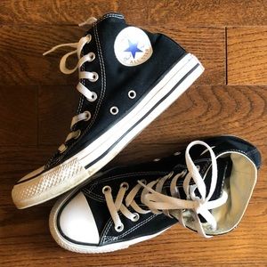 Black high top converse